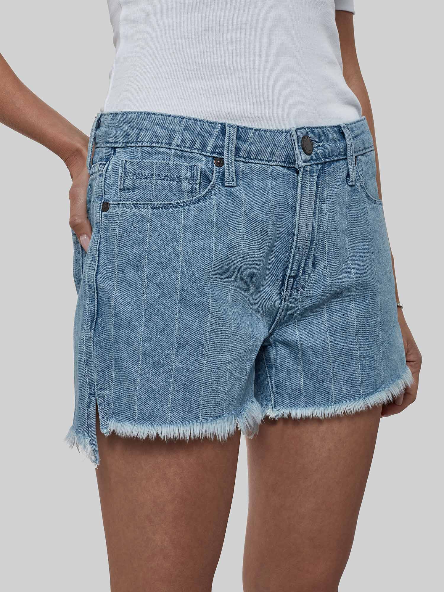 Hi-Low Fringe Short in Anchor