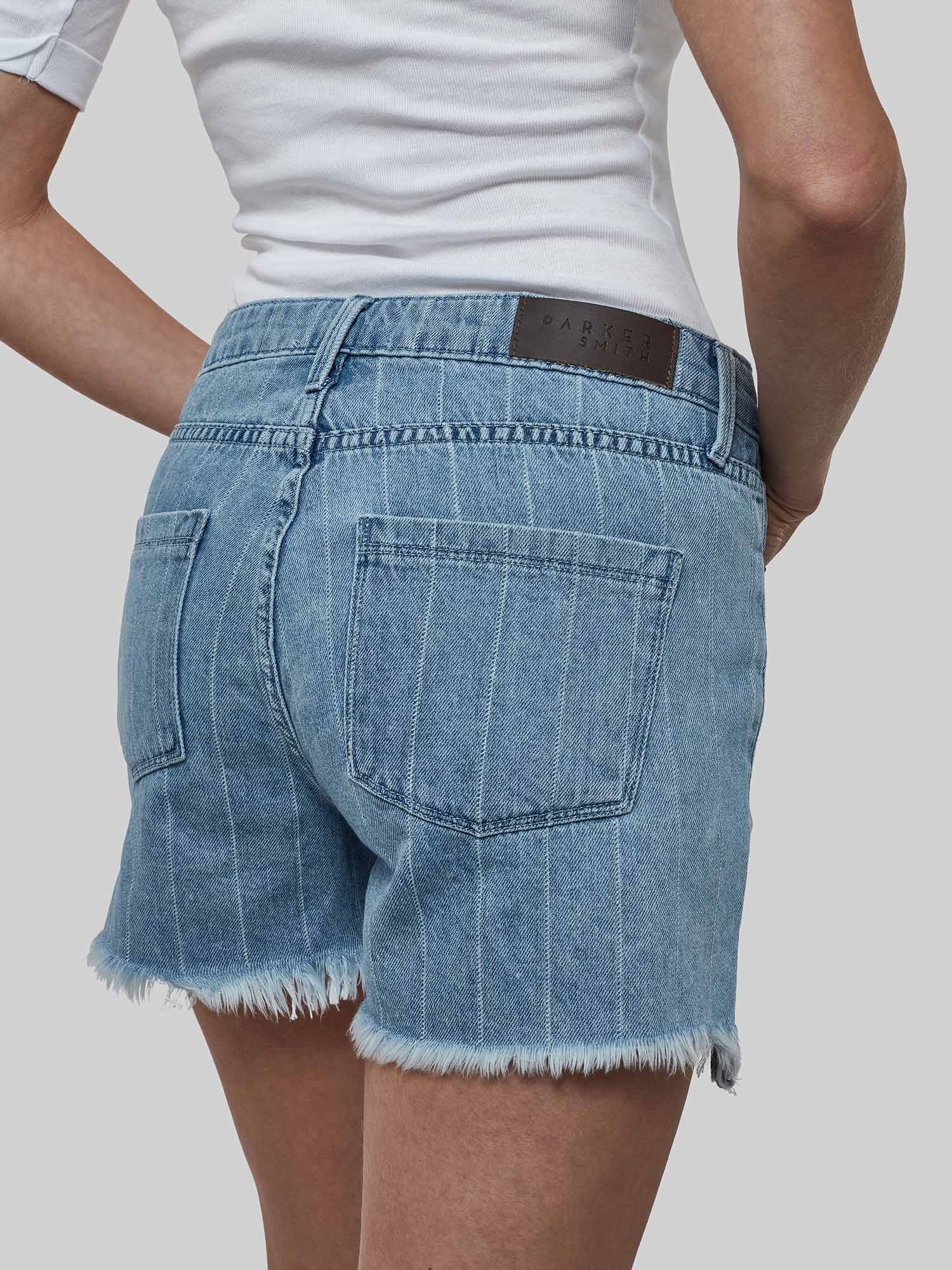 Hi-Low Fringe Short in Anchor